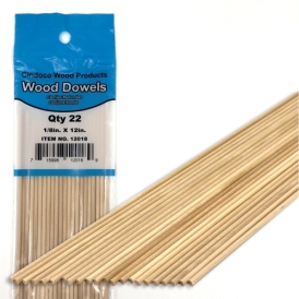 12in 22 pack of dowels